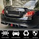 Диффузор заднего бампера с насадками V2 (для AMG/AMG-Line 2016-2019, Карбон) для Mercedes E-сlass W213