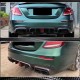 Диффузор заднего бампера с насадками V2 (для AMG/AMG-Line 2016-2019, Карбон) для Mercedes E-сlass W213