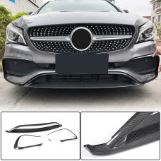 Накладка на передній бампер Lip (для AMG-Line SD 2017-2019, Карбон) для Mercedes CLA C117 рр