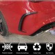 Накладки на задний бампер V1 (для AMG-Line/CLA45 AMG SD, Карбон) для Mercedes CLA C117 2013-2019 гг