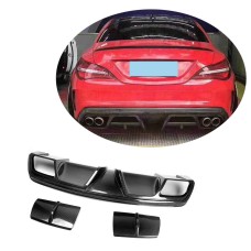Дифузор заднього бампера V1 (для AMG-Line / CLA45 AMG 2013-2016, Карбон) для Mercedes CLA C117 рр