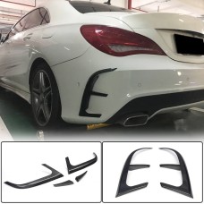 Накладки на задний бампер (для AMG-Line/CLA45 AMG SD 2013-2016, Карбон) для Mercedes CLA C117