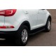 Боковые Подножки Allmond Black (2 шт., алюминий) для Kia Sportage 2010-2015 гг