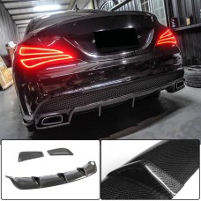 Диффузор заднего бампера V2 (для AMG-Line/CLA45 AMG 2013-2016, Карбон) для Mercedes CLA C117