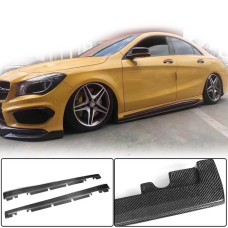 Бокові пороги V3 (для HB, Карбон) для Mercedes CLA C117 2013-2019 рр