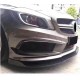 Накладка на передний бампер Lip V1 (для AMG-Line/A45 AMG HB 2013-2015, Карбон) для Mercedes A-сlass W176