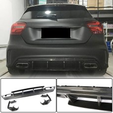Дифузер заднього бампера V1 (для AMG-Line / A45 AMG HB) для Mercedes A-сlass W176 2012-2018 рр