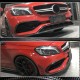 Накладка на передний бампер Lip (для AMG-Line/A45 AMG HB 2016-2018, Карбон) для Mercedes A-сlass W176