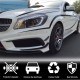 Накладки на передний бампер (для AMG-Line/A45 AMG HB 2013-2015, Карбон) для Mercedes A-сlass W176