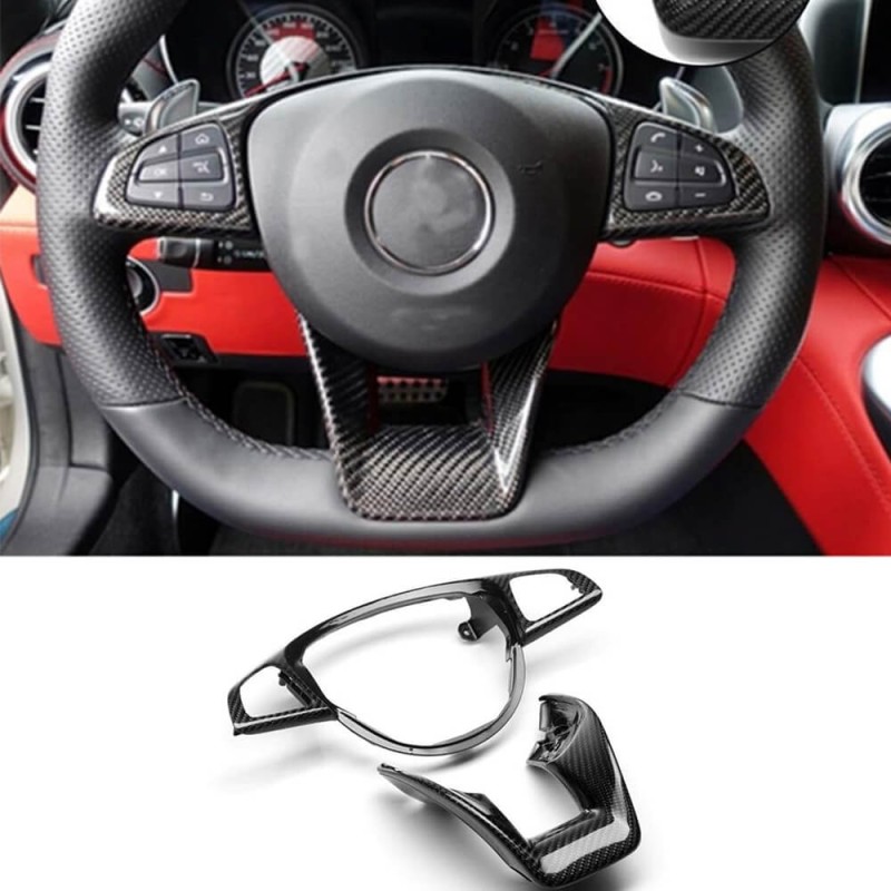 Накладка на руль (Карбон) для Mercedes A-сlass W176 2012-2018 гг