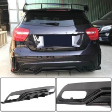 Дифузер заднього бампера V2 (для AMG-Line / A45 AMG HB) для Mercedes A-сlass W176 2012-2018 рр