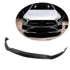 Накладка на передний бампер Lip V3 (для AMG-Line SD 2018-2021, Карбон) для Mercedes A-сlass W177 2018- гг