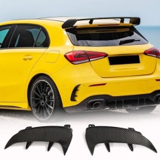 Накладки на задний бампер (для A45 AMG 2021-2023, Карбон) для Mercedes A-сlass W177 2018- гг