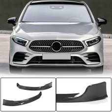Накладки на передній бампер Flap (для AMG-Line 2018-2021, Карбон) для Mercedes A-сlass W177 2018- рр