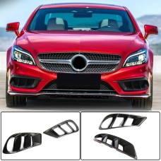 Накладки на передній бампер (для AMG-Line SD 2015-2018, Карбон) для Mercedes CLS C218 рр