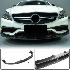 Накладка на передній бампер Lip V2 (для CLS63 AMG SD 2015-2018, Карбон) для Mercedes CLS C218 рр