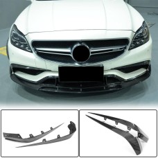 Накладки на передній бампер (для CLS63 AMG SD 2015-2018, Карбон) для Mercedes CLS C218 рр