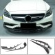 Накладки на передний бампер (для CLS63 AMG SD 2015-2018, Карбон) для Mercedes CLS C218