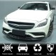 Накладки на передний бампер (для CLS63 AMG SD 2015-2018, Карбон) для Mercedes CLS C218