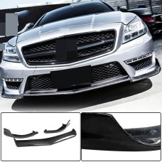 Накладка на передний бампер Lip V1 (для CLS63 AMG SD 2011-2014, Карбон) для Mercedes CLS C218