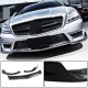 Накладка на передний бампер Lip V1 (для CLS63 AMG SD 2011-2014, Карбон) для Mercedes CLS C218