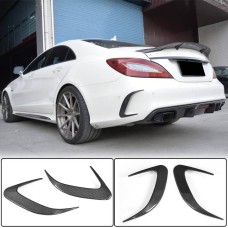 Накладки на задний бампер (для Base/CLS63 AMG SD 2015-2018, Карбон) для Mercedes CLS C218
