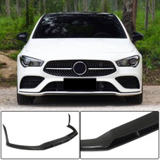 Накладка на передний бампер Lip (для AMG-Line/CLA35 AMG SD 2019-2022, Карбон) для Mercedes CLA C118 2019- рр