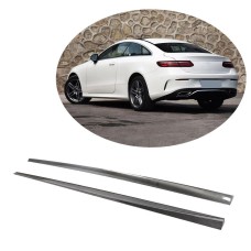 Боковые пороги (для AMG-Line 2017-2019, Карбон) для Mercedes E-class coupe C238