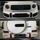 Комплект накладок на передний и задний бампер (для G63 AMG, Сухой карбон) для Mercedes G сlass W463 2018-2024 гг