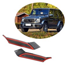 Накладки на передній бампер Flap (для G63 AMG 2019-2021, Карбон) для Mercedes G сlass W463 рр