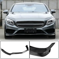 Накладка на передний бампер Lip V1 (для AMG-Line 2015-2018, Карбон) для Mercedes S-class C217 Coupe