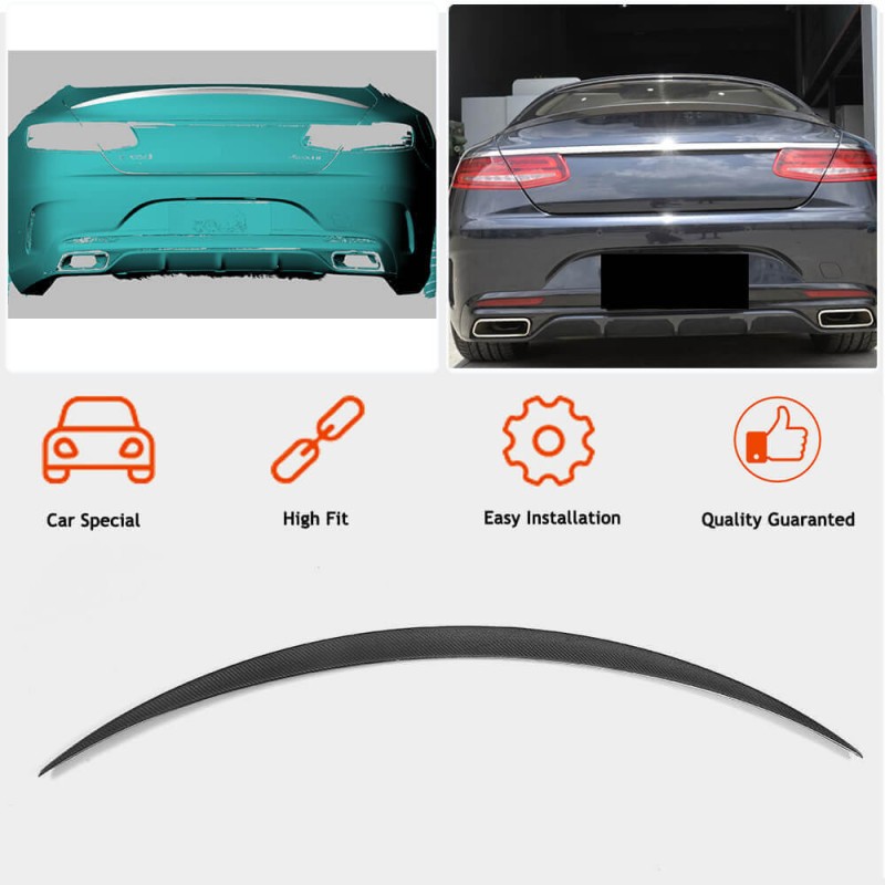 Спойлер (купе, карбон) для Mercedes S-class C217 Coupe Спойлер (купе, карбон) для Mercedes S-class C217 Coupe