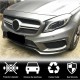 Накладка на передний бампер Lip (для GLA45 AMG 2013-2016, Карбон) для Mercedes GLA X156