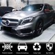 Накладки на передний бампер (для GLA45 AMG 2013-2016, Карбон) для Mercedes GLA X156