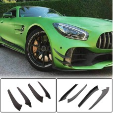 Накладки на передний бампер V1 (для GT R 2016-2019, Карбон) для Мерседес AMG GT C190/R190
