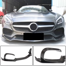 Накладка на передний бампер Lip (для 2015-2017, Карбон) для Мерседес AMG GT C190/R190