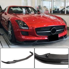 Накладка на передний бампер Lip (Карбон) для Mercedes SLS C197