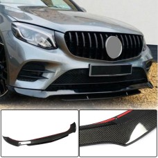 Накладка на передній бампер Lip (для AMG-Line/GLC43 AMG, Карбон) для Mercedes GLC X253