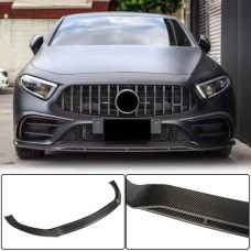 Накладка на передній бампер Lip (для AMG/AMG-Line 2018-2020, Карбон) для Mercedes CLS C257 2018- рр