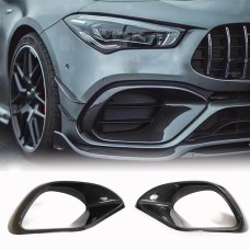 Накладки на передній бампер (для CLA45 AMG SD, Карбон) для Mercedes CLA C118 2019- рр