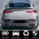 Накладки на задний бампер (для GLE 350/GLE450/GLE63 2019-2023, Карбон) для Mercedes GLE coupe C167 2019- рр
