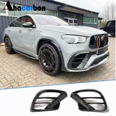 Накладки на передній бампер (GLE63 AMG, Карбон) для Mercedes GLE coupe C292 2015-2019 рр