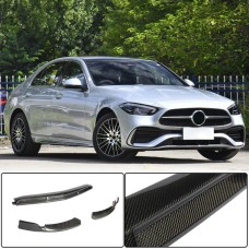 Накладка на передній бампер Lip (для AMG-Line, Карбон) для Mercedes C-class W206 2022- рр