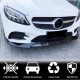 Накладка на передний бампер Lip (для AMG-Line, Карбон) для Mercedes C-class W206 2022- рр