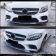 Накладка на передний бампер Lip (для AMG-Line, Карбон) для Mercedes C-class W206 2022- рр