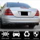 Диффузор заднего бампера (для E55 AMG 2003-2006, Карбон) для Mercedes E-сlass W211