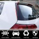 Накладки на стойки заднего стекла (для Base, Карбон) для Volkswagen Golf 7/E-Golf