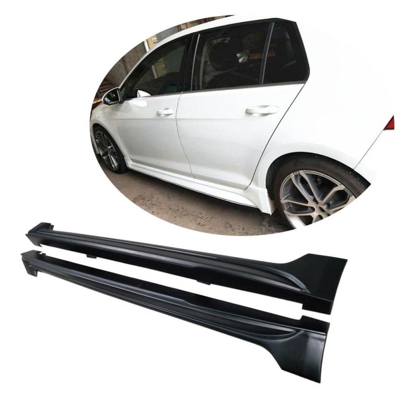 Боковые пороги (для Base HB 2012-2017, Карбон) для Volkswagen Golf 7/E-Golf