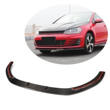 Накладка на передний бампер Lip V2 (для GTI HB 2012-2017, Карбон) для Volkswagen Golf 7/E-Golf
