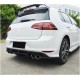 Диффузор заднего бампера (для R-Line HB 2012-2017, Карбон) для Volkswagen Golf 7/E-Golf